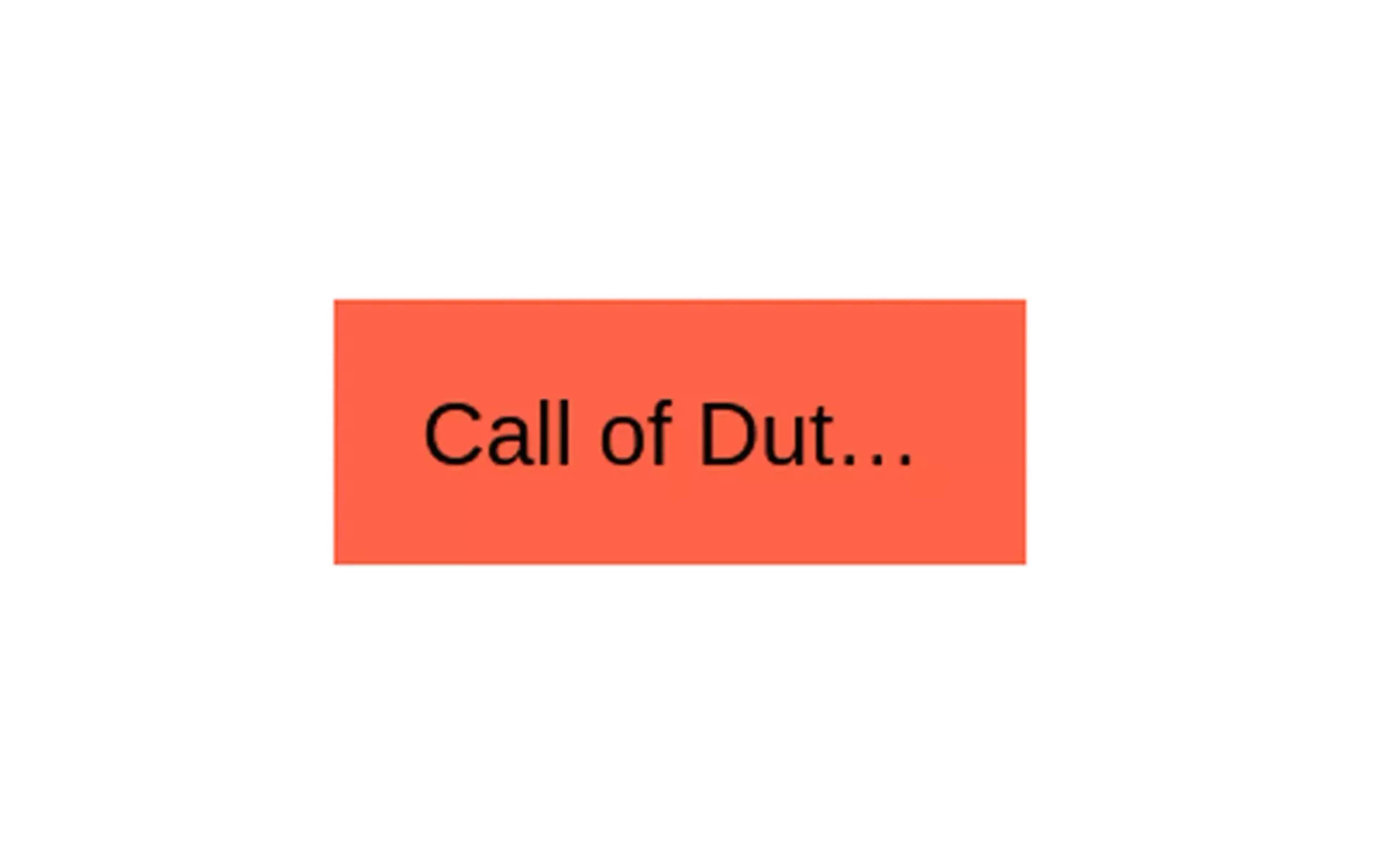 Box with the text Call of Duty: Modern Warfare, Modern Warfare is truncated