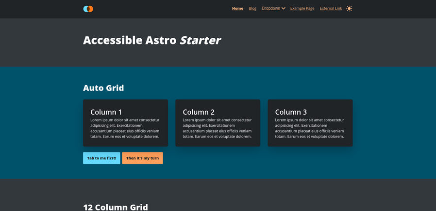 Accessible Astro Starter Theme